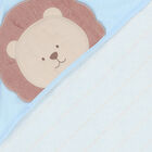 Blue & White Lion Baby Towel, 2, hi-res